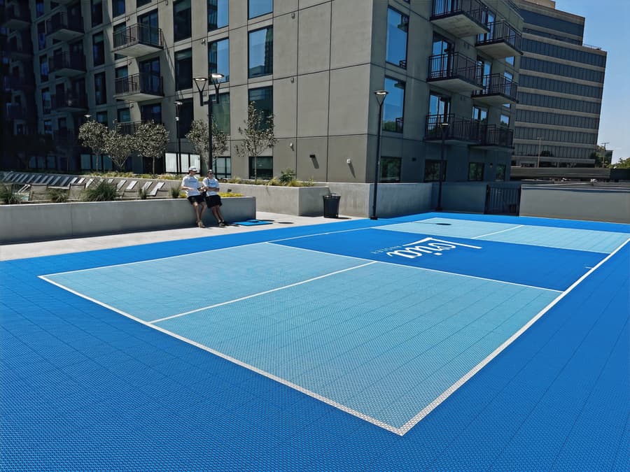 Pickleball court tiles