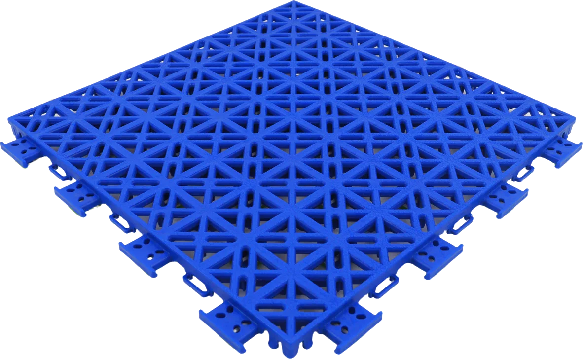 CORE tile top grid — angled view of the interlocking sport tile surface