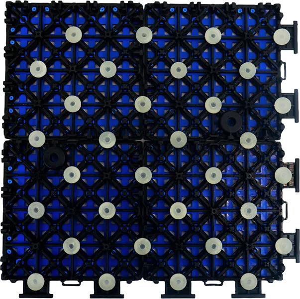 X COURT underside — triple-layer base with cushion pads